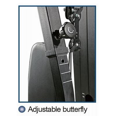 Equipo de entrenamiento selectorizado JX-DS915; bloque de pesas, jalón lateral, remo bajo, prensa de pech, mariposa