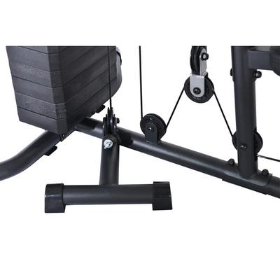 Equipo de entrenamiento multifuncional JX-187F, con pila de pesas para jalón lateral, jalón con polea, remo sentado, prensa para pecho